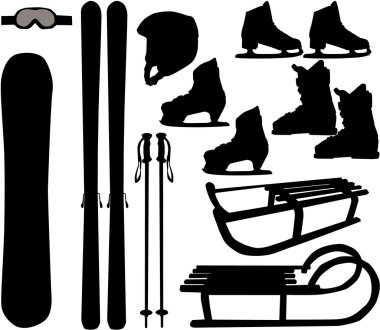 Winter sports - vector icons clipart