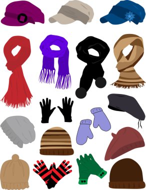 Winter clothes clipart