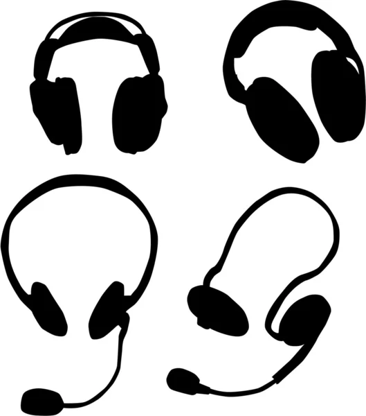 stock vector Headphones icon set