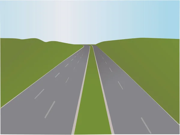 Autostrada - Illustrazione vettoriale — Vettoriale Stock
