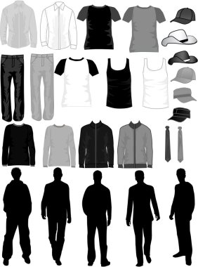 Men Dress Collection , vector work clipart