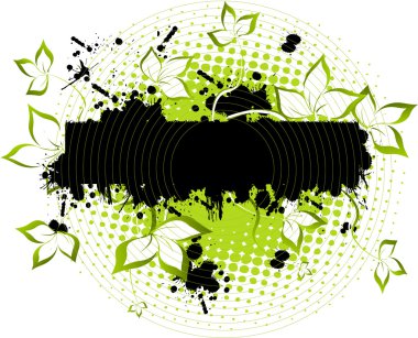 çizimler için bir afiş-yeşil renk alanı