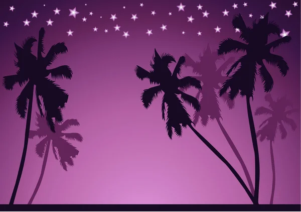 Spiaggia con palme — Vettoriale Stock