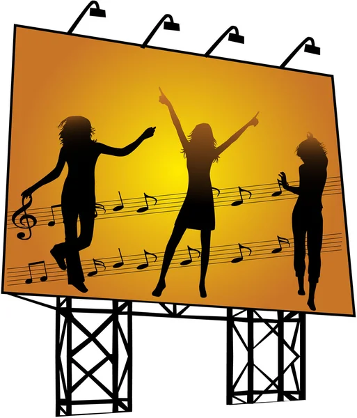 Billboard - förhandsvisning av musikaliska händelser — Stock vektor