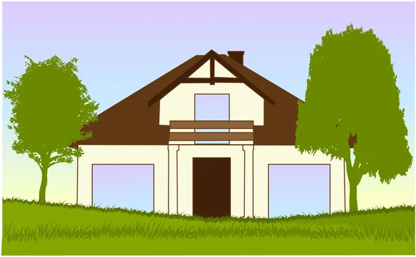Nya huset-vektor illustration — Stock vektor