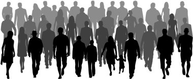 crowd, vectors work- illustration clipart