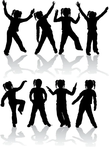 Атлетическая группа детей — стоковый вектор