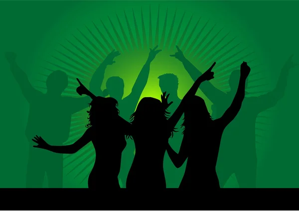 Vector silhouettes of young -Event — Stockvector