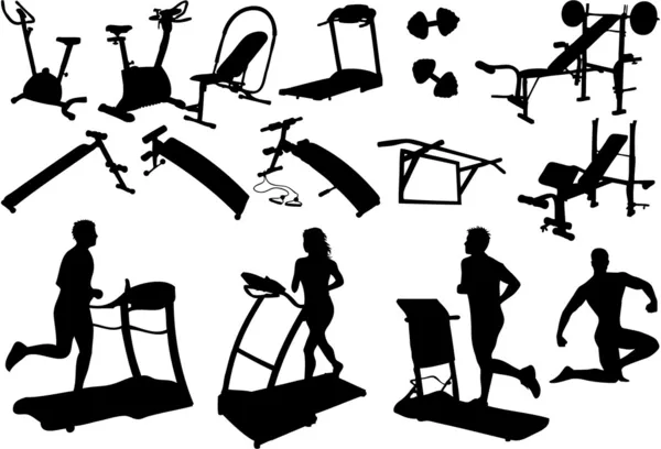 Équipement de gymnastique, fabriqué dans les vecteurs d'image — Image vectorielle