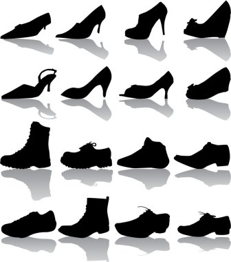 Vector boots (man , women) clipart