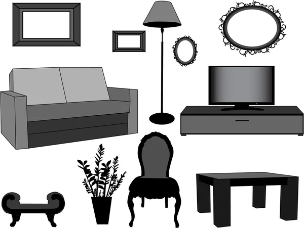 Stock vector Home furnishings