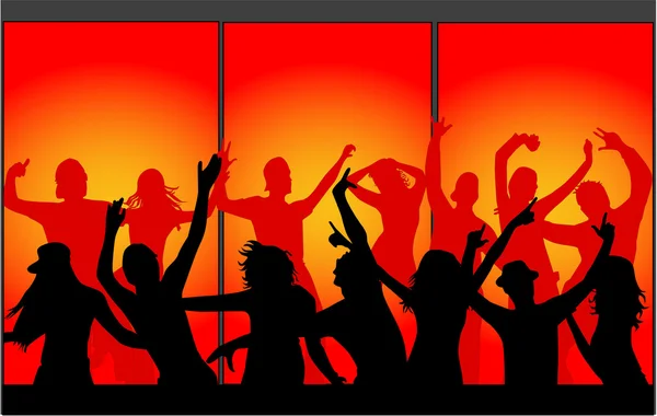 Vector silhouettes of young -Event — Stockvector