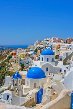 Amazing view of Oia in Santorini clipart