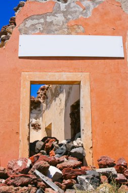 oia, santorini boş panoda ile bozuk giriş