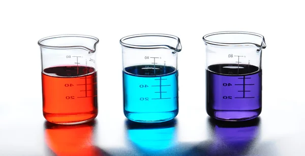 Three Laboratory Beakers — Stock Photo, Image