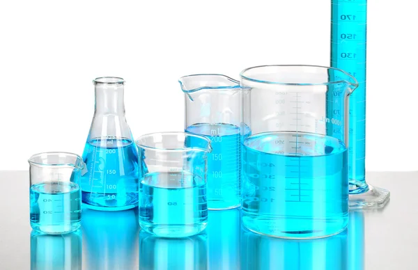 Лабораторные стаканы — стоковое фото