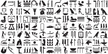 Silhouettes of the ancient Egyptian hieroglyphs SET 2
