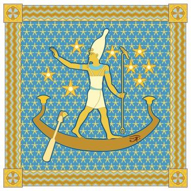 Pharaoh in the frame clipart