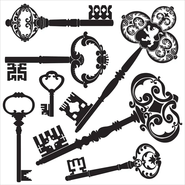 Антикварные ключи — стоковый вектор