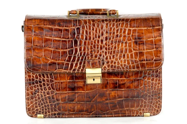 Дорогой коричневый портфель — стоковое фото