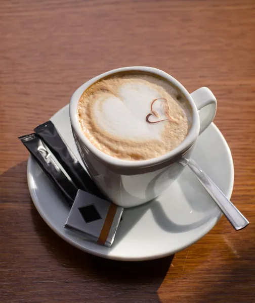 Hora do cappuccino — Fotografia de Stock
