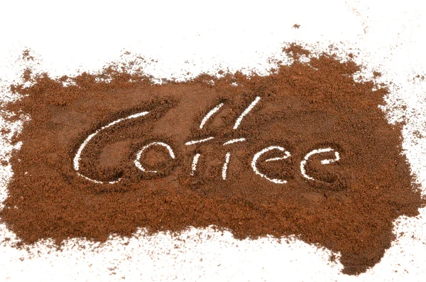 Gemalen koffie teken — Stockfoto