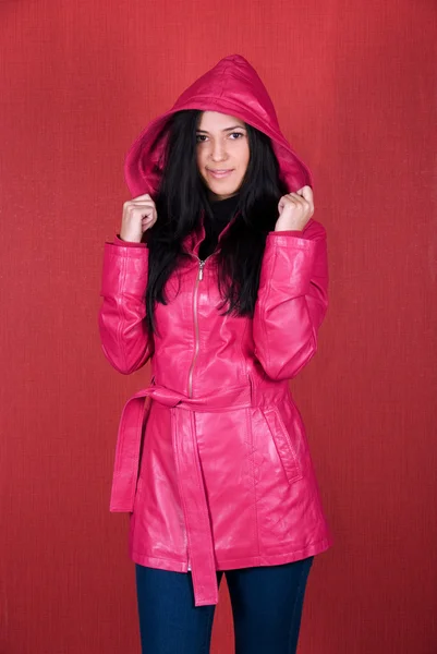 Menina no casaco — Fotografia de Stock