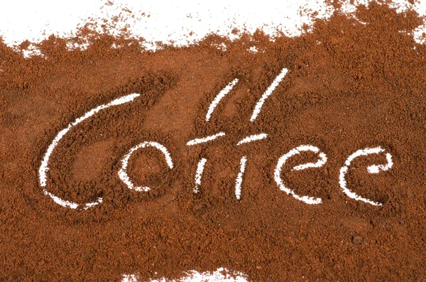 Gemalen koffie teken — Stockfoto
