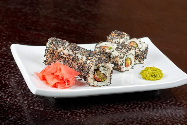 Sushi with sesame — Stock Photo, Image