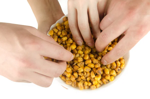 Smażone kukurydzy — Zdjęcie stockowe