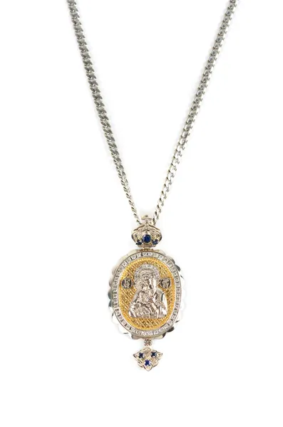 Religiösa smycken ikonen hänge — Stockfoto