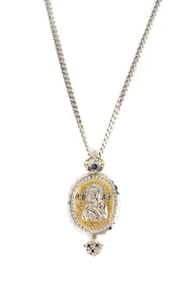Religiösa smycken ikonen hänge — Stockfoto