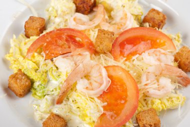 kaplan karides salatası