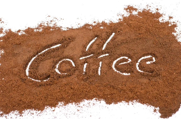 Slipat kaffe tecken — Stockfoto
