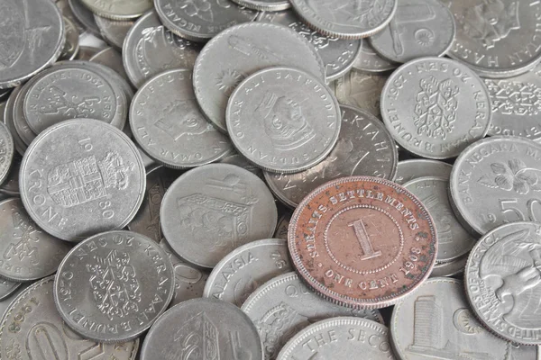Geassorteerde munten — Stockfoto