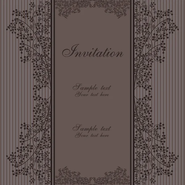 Élégante invitation florale — Image vectorielle