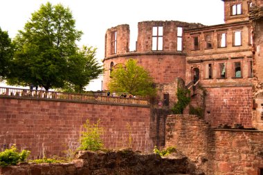 Heidelberg castle tower ruins clipart