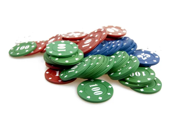 Pile of poker chips — Stock Photo, Image