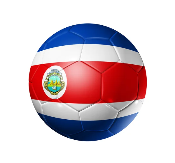 Soccer football ball with Costa Rica flag — Stock Photo, Image