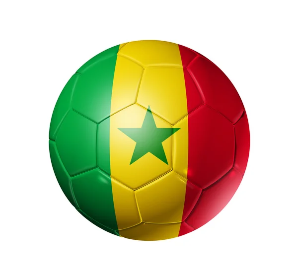 Soccer football ball with Senegal flag — Stock Photo, Image