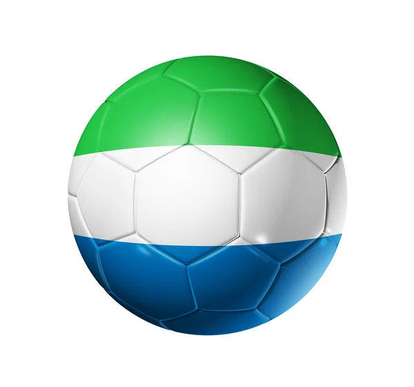 Ballon de football avec drapeau Sierra Leone — Photo