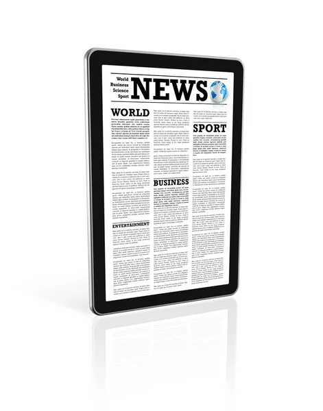 News on a digital tablet pc computer — Stock Photo, Image