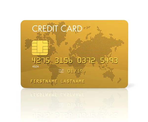 Złota karta kredytowa — Zdjęcie stockowe