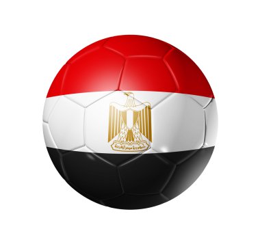 Soccer football ball with Egypt flag clipart