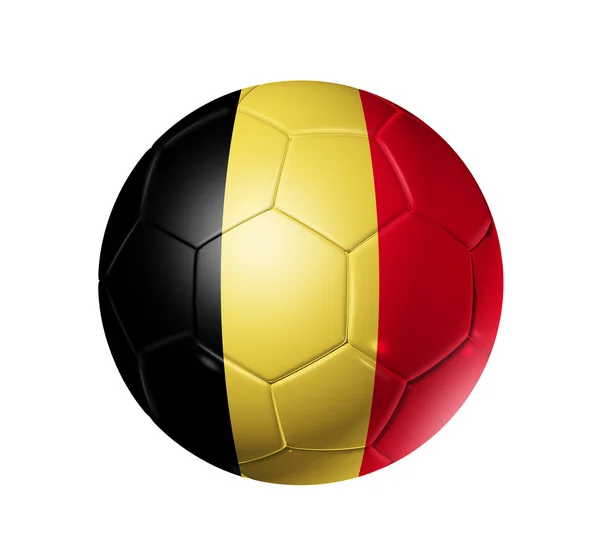 Soccer football ball with Belgium flag — Stock Photo, Image