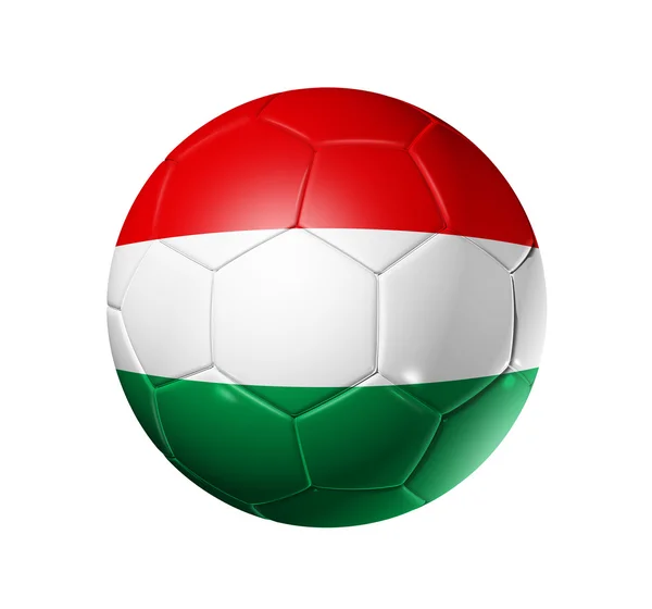 Soccer football ball with Hungary flag — Stock Photo, Image