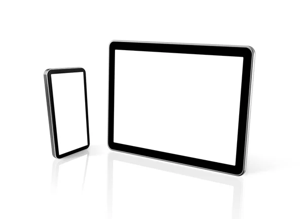 Cep telefonu ve dijital tablet pc bilgisayar — Stok fotoğraf