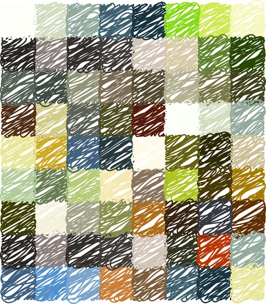 Scribble carrés — Image vectorielle