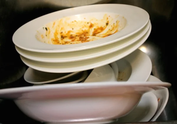 脏盘子 — 图库照片