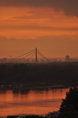 akşam şehir günbatımı manzara.